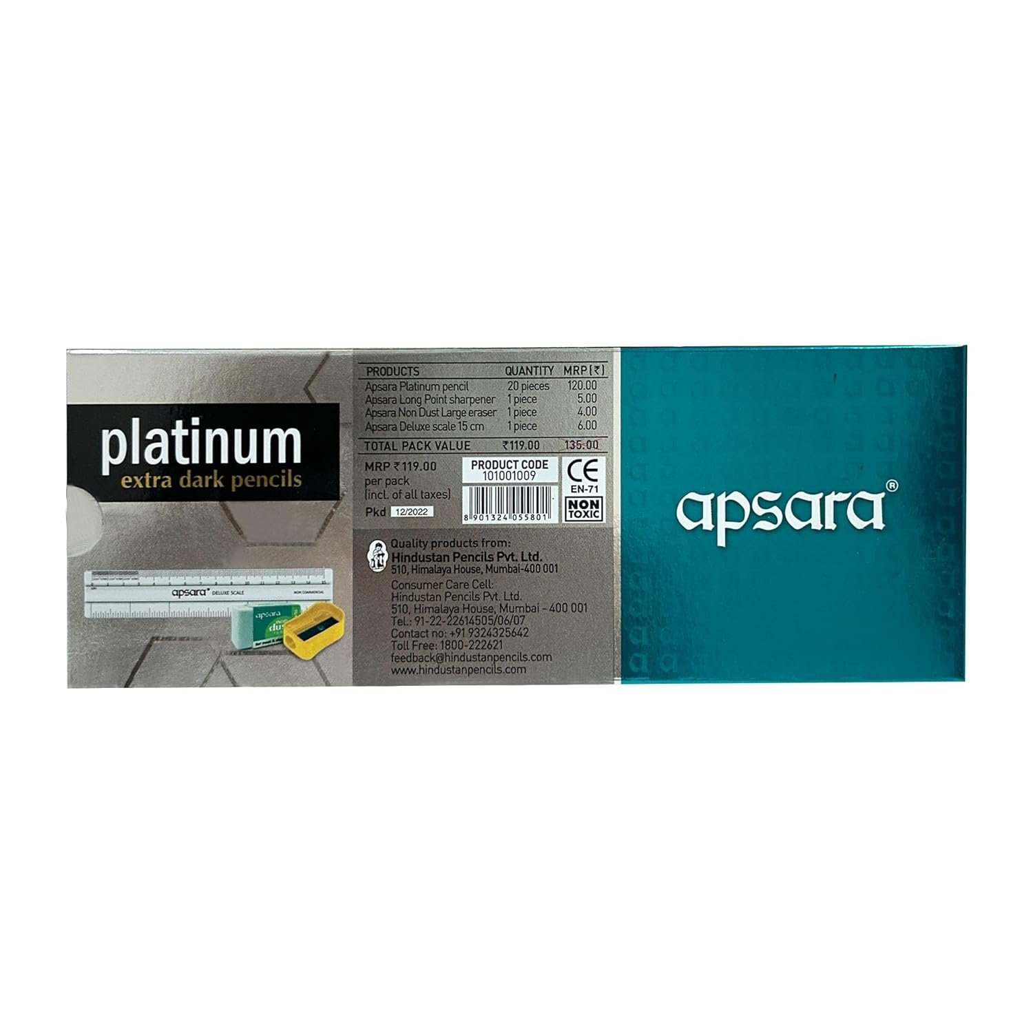 Apsara Platinum Pencils Value Pack - Pack of 10 Pencils