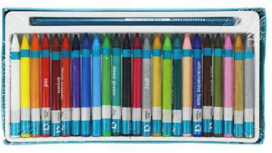 APSARA Wax Crayons 24 Shades  (Set of 24, Multicolor)