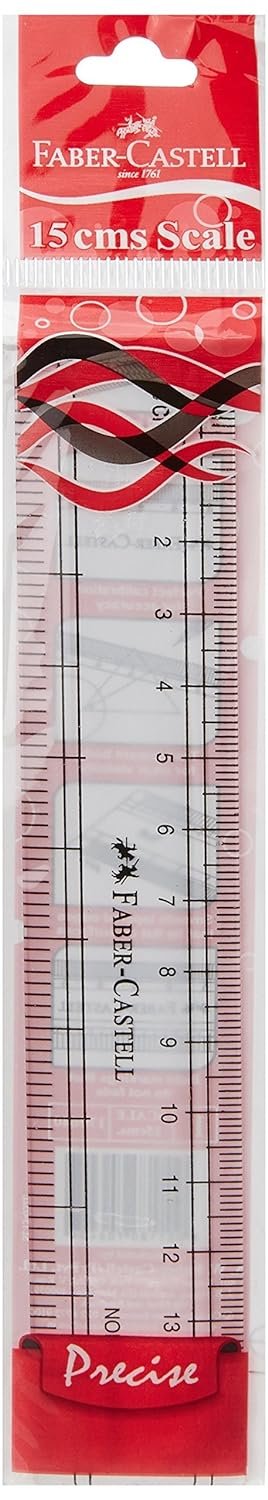 Faber-Castell Transparant Slim Scale - 15cm, Pack of 10