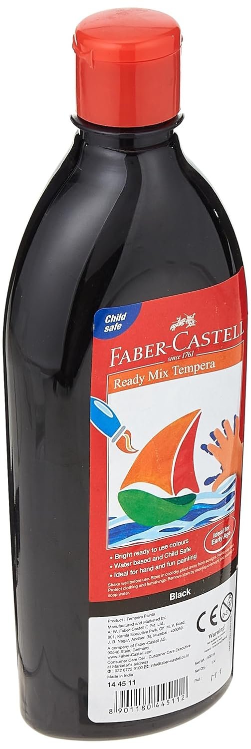 Faber-Castell Ready-Mix Tempera Bottle (Black)